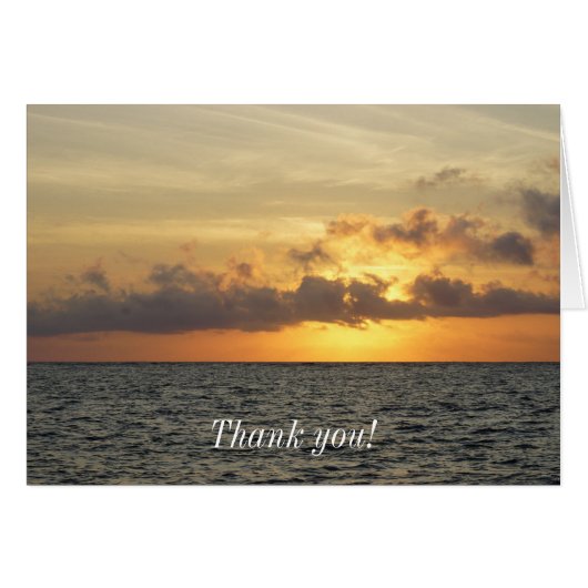 Sunrise Glory Folk Beach Danke Karte (Vorderseite (Horizontal))