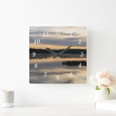 Sunrise Glory Wall Clock Quadratische Wanduhr (Zuhause)