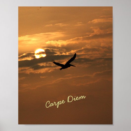Sunrise Gold Foto Carpe Diem Ocean Poster (Vorne)