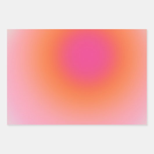 Sunrise Gradient - Beige rosa Orange Geschenkpapier Set (Vorderseite 3)