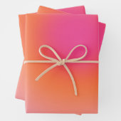 Sunrise Gradient - Beige rosa Orange Geschenkpapier Set (Beispiel)