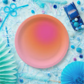 Sunrise Gradient - Beige rosa Orange Pappteller (Party)