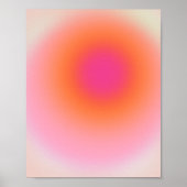 Sunrise Gradient - Beige rosa Orange Poster (Vorne)