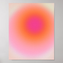 Sunrise Gradient - Beige rosa Orange Poster