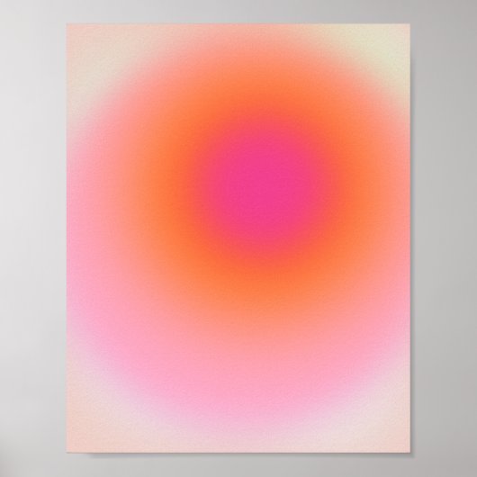 Sunrise Gradient - Beige rosa Orange Poster (Vorne)