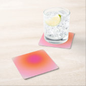 Sunrise Gradient - Beige rosa Orange Rechteckiger Pappuntersetzer (Vor Ort)