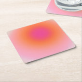 Sunrise Gradient - Beige rosa Orange Rechteckiger Pappuntersetzer (angewinkelt)