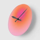 Sunrise Gradient - Beige rosa Orange Runde Wanduhr (Winkel)