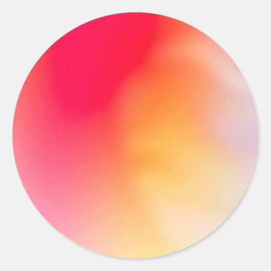 Sunrise Gradient Custom Trendy Runder Aufkleber (Vorderseite)