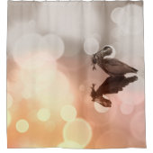 Sunrise Great Blue Heron Reflection Duschvorhang (Vorderseite)