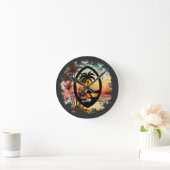 Sunrise Guam Siegel Acrylic Print Triptych Runde Wanduhr (Zuhause)