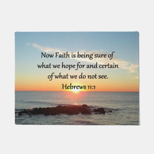 SUNRISE HEBREWS 11:1 FOTO DESIGN FUßMATTE (Vorderseite)