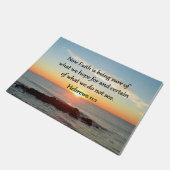 SUNRISE HEBREWS 11:1 FOTO DESIGN FUßMATTE (Schrägansicht)