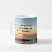 SUNRISE HEBREWS 11:1 FOTO DESIGN KAFFEETASSE (Vorderseite Links)
