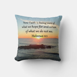 SUNRISE HEBREWS 11:1 FOTO DESIGN KISSEN