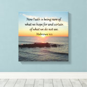 SUNRISE HEBREWS 11:1 FOTO DESIGN LEINWANDDRUCK (Insitu (Holzboden))