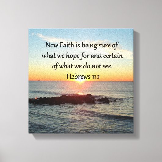 SUNRISE HEBREWS 11:1 FOTO DESIGN LEINWANDDRUCK (Vorderseite)