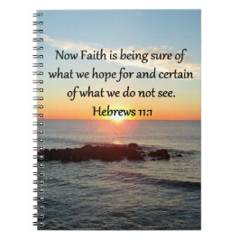 SUNRISE HEBREWS 11:1 FOTO DESIGN NOTIZBLOCK