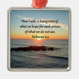 SUNRISE HEBREWS 11:1 FOTO DESIGN ORNAMENT AUS METALL