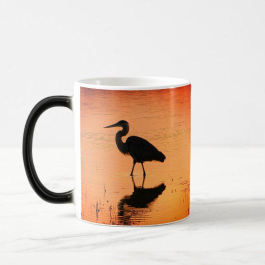 Sunrise Heron Morphing Tasse (Links)