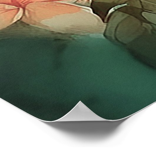 Sunrise Hibiskus Poster (Ecke)