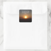 Sunrise & Hope Quadratischer Aufkleber (Tasche)
