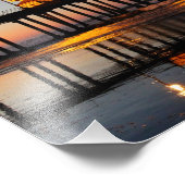 Sunrise Huntington Beach Pier Fotodruck (Ecke)