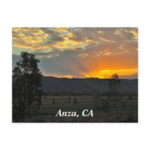 Sunrise in Anza, CA Postkarte