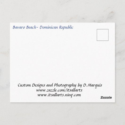 SUNRISE IN BAVARO POSTCARD POSTKARTE (Rückseite)