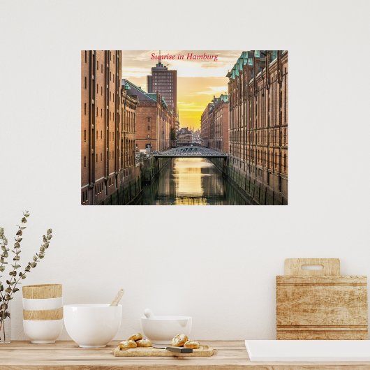Sunrise in Hamburg Poster (Küche)