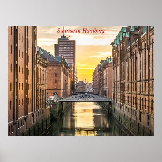 Sunrise in Hamburg Poster (Vorne)