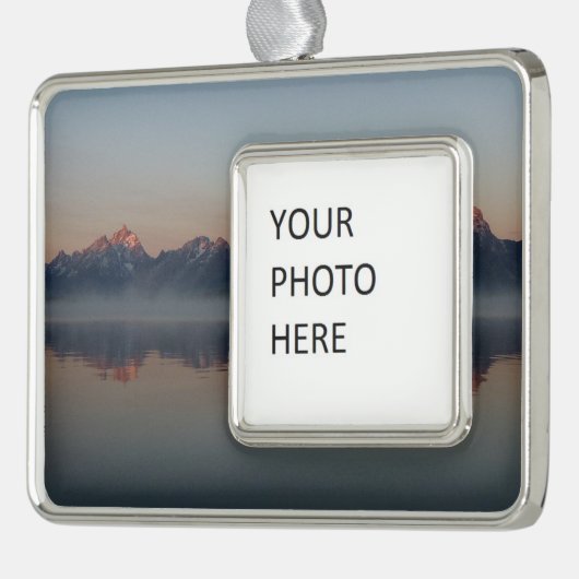Sunrise in Jackson Dam Grand Teton Nationalpark Rahmen-Ornament Silber (Links)