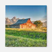 Sunrise in Moulton Barn Magnet (Vorne)