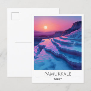 Sunrise in Pamukkale Türkei Reise Postkarte