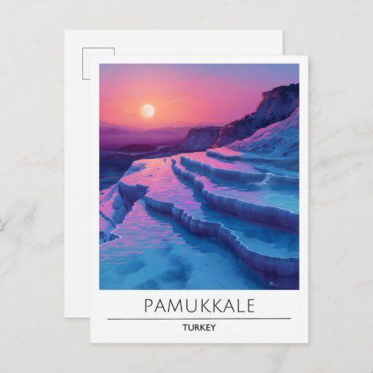 Sunrise in Pamukkale Türkei Reise Postkarte (Vorne/Hinten)