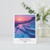 Sunrise in Pamukkale Türkei Reise Postkarte (Stehend Vorderseite)