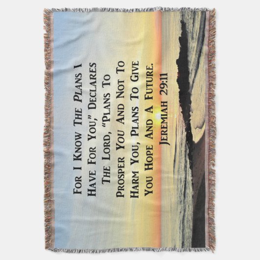 SUNRISE JEREMIAH 29:11 BIBLE VERSE DECKE (Vorderseite Vertikal)