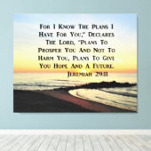SUNRISE JEREMIAH 29:11 BIBLE VERSE LEINWANDDRUCK (Insitu (Holzboden))