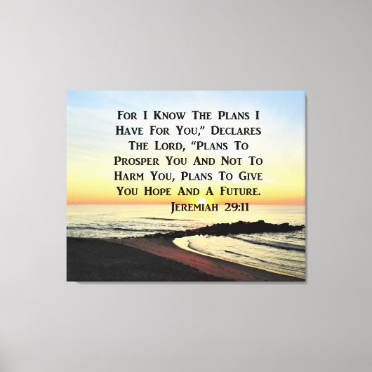 SUNRISE JEREMIAH 29:11 BIBLE VERSE LEINWANDDRUCK (Vorderseite)