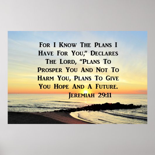 SUNRISE JEREMIAH 29:11 BIBLE VERSE POSTER (Vorne)