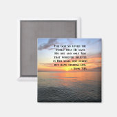 SUNRISE JOHN 3:16 INSPIRIEREND FOTO MAGNET (Vorderseite/Rückseite)