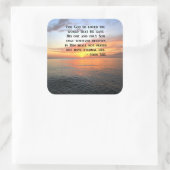 SUNRISE JOHN 3:16 INSPIRIEREND FOTO QUADRATISCHER AUFKLEBER (Tasche)