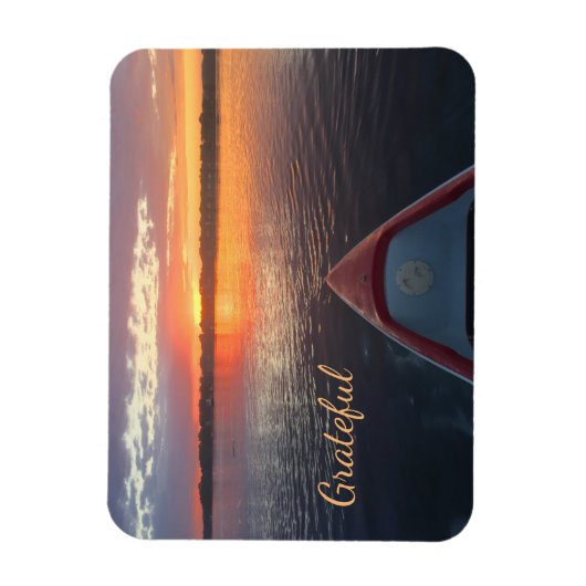 Sunrise Kayak Dankbarkeit Magnet (Vertikal)