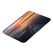 Sunrise Kayak Dankbarkeit Magnet (Linke Seite)