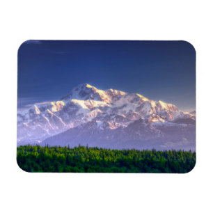 Sunrise Kisses Mt. McKinley   Alaska-Bereich Magnet