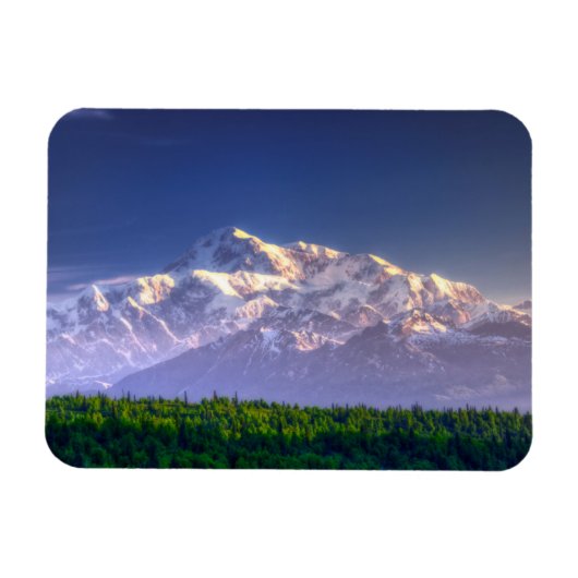 Sunrise Kisses Mt. McKinley | Alaska-Bereich Magnet (Horizontal)