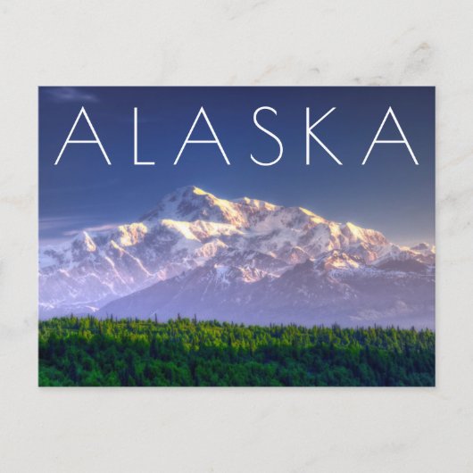 Sunrise Kisses Mt. McKinley | Alaska-Bereich Postkarte (Vorderseite)