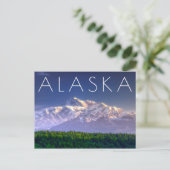 Sunrise Kisses Mt. McKinley | Alaska-Bereich Postkarte (Stehend Vorderseite)