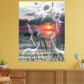 Sunrise Lady - Natur - Original Art Malerei Leinwanddruck (Insitu (Wohnzimmer))