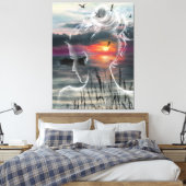 Sunrise Lady - Natur - Original Art Malerei Leinwanddruck (Insitu (Schlafzimmer))